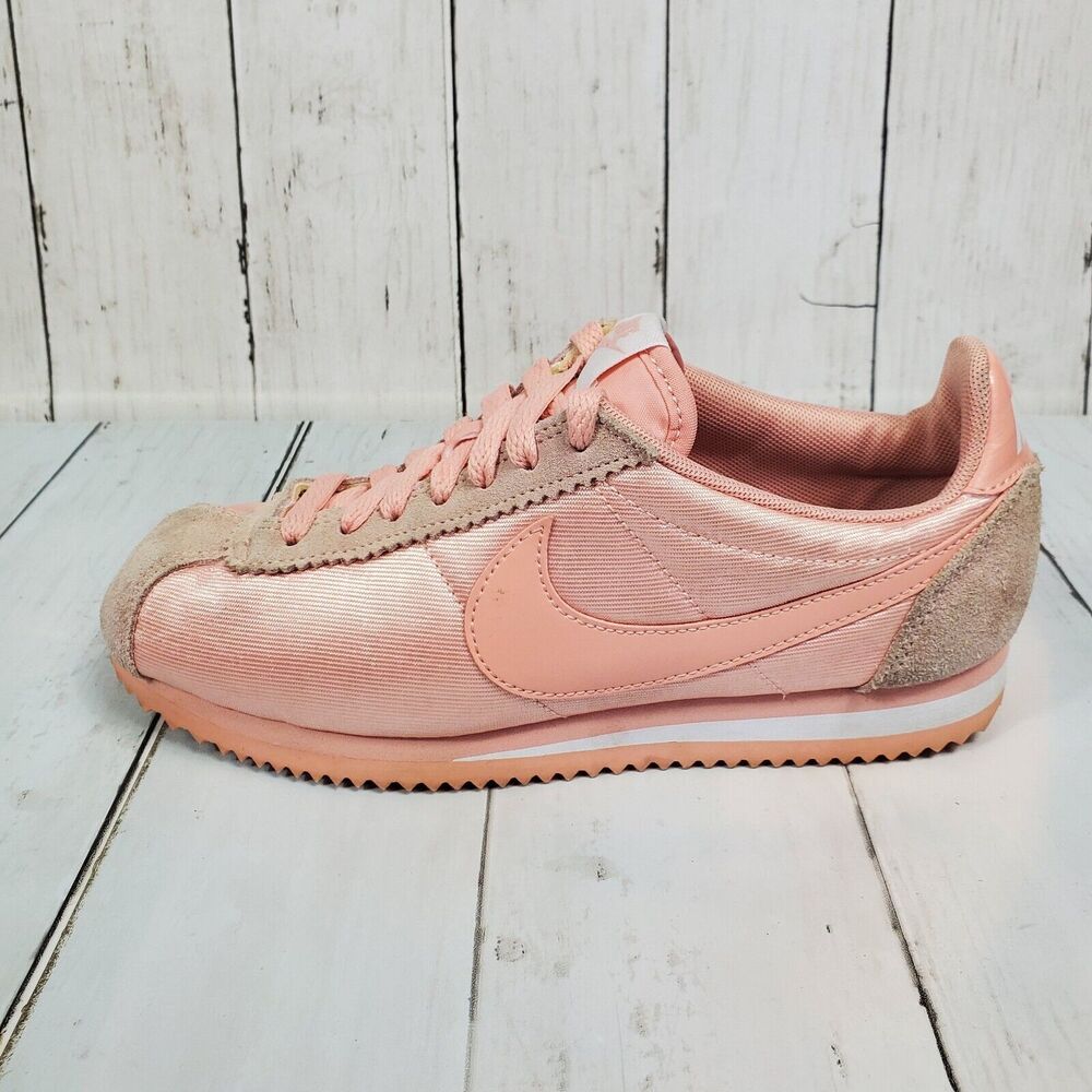 Nike Classic Cortez Womens Size 6 Nylon Coral Stardust Shoes 749864-606 - Picture 5 of 14